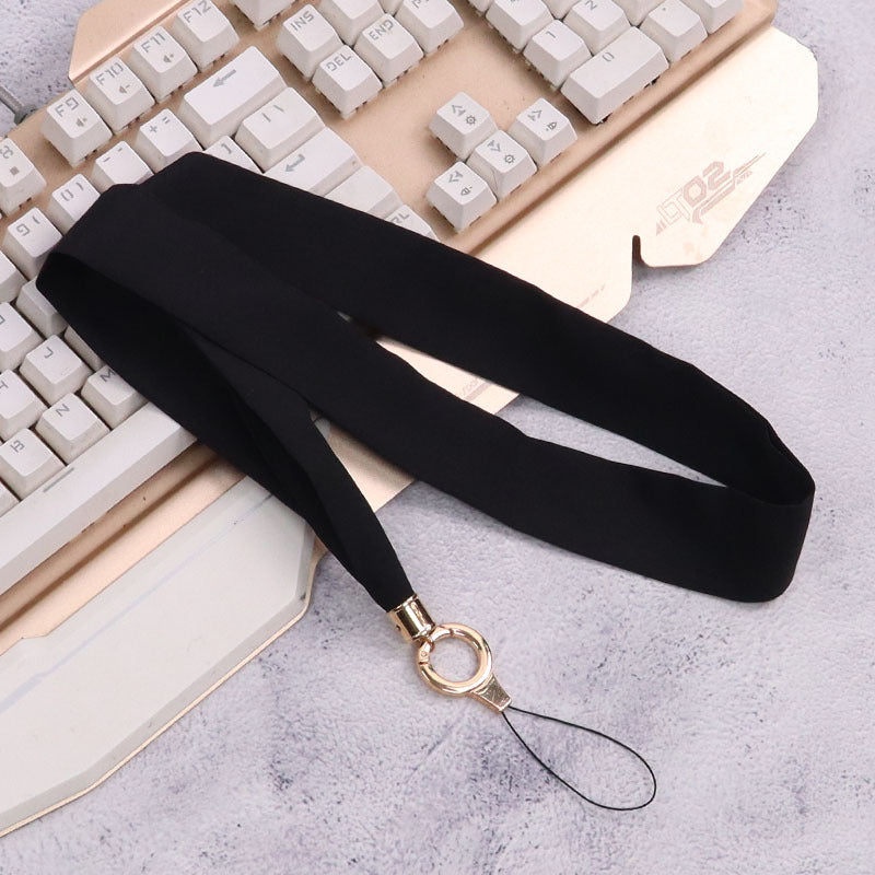 Cordón de tela para celular o multiusos Negro Pura