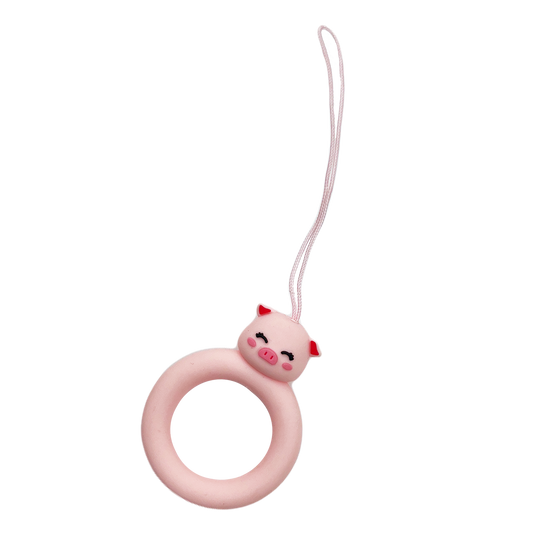 Cordón de anillo de silicona para celular o multiuso piglet